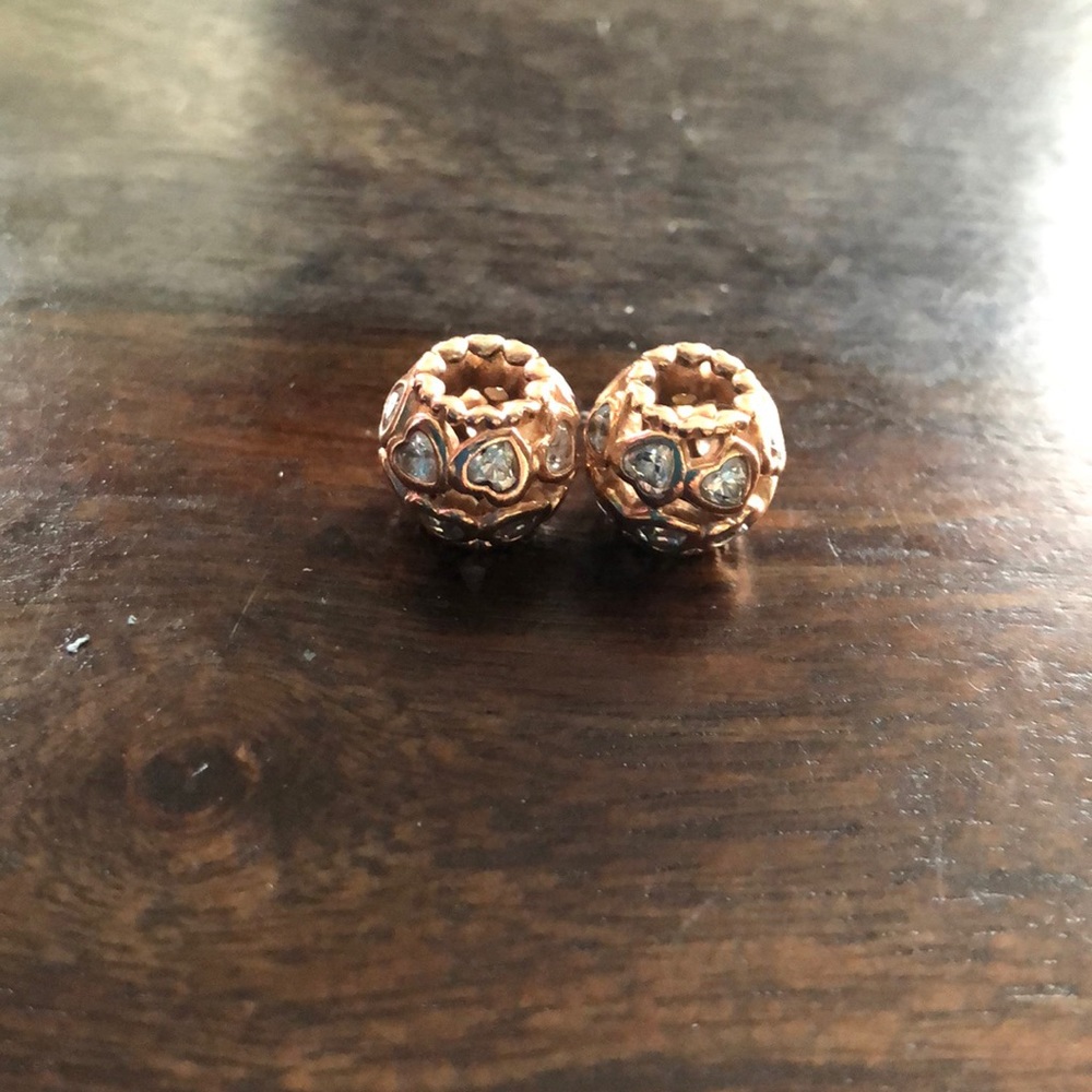 Pandora Rose Gold heart charms